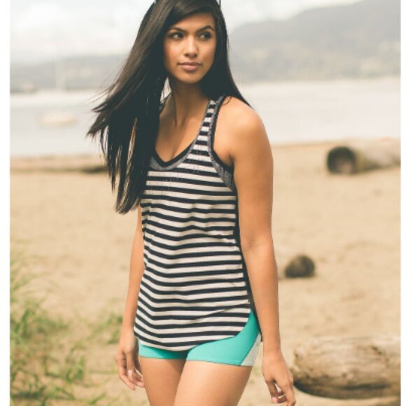 Lululemon Water Bound Singlet Apex Stripe Printed Black Dune - Picture 2 of 16